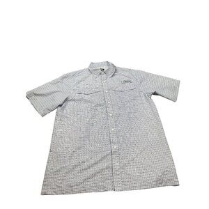 Habit Men's Medium Dockside Check Black-Colony Blue Short Sleeve Shirt
